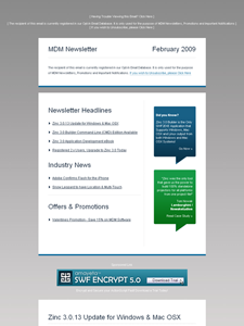MDM Zinc Newsletter